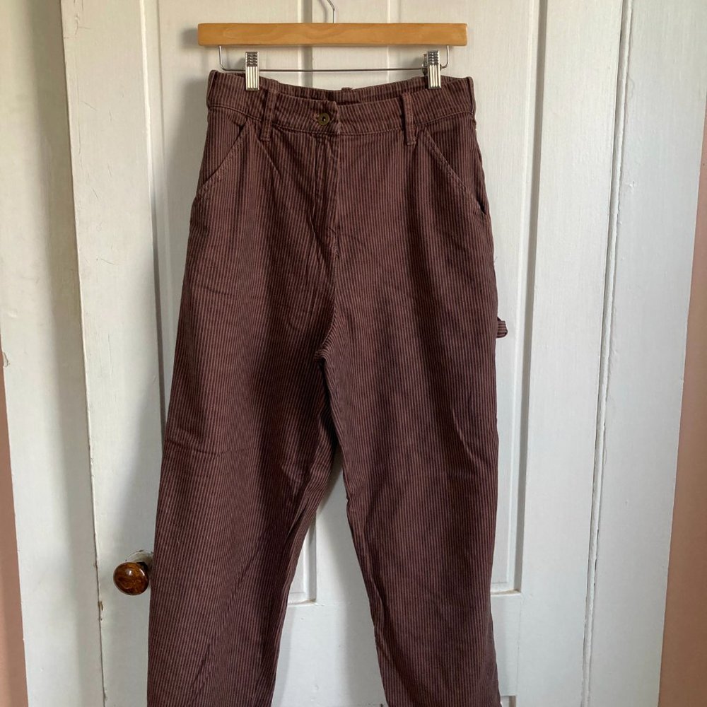 LACAUSA Striped Carpenter pants